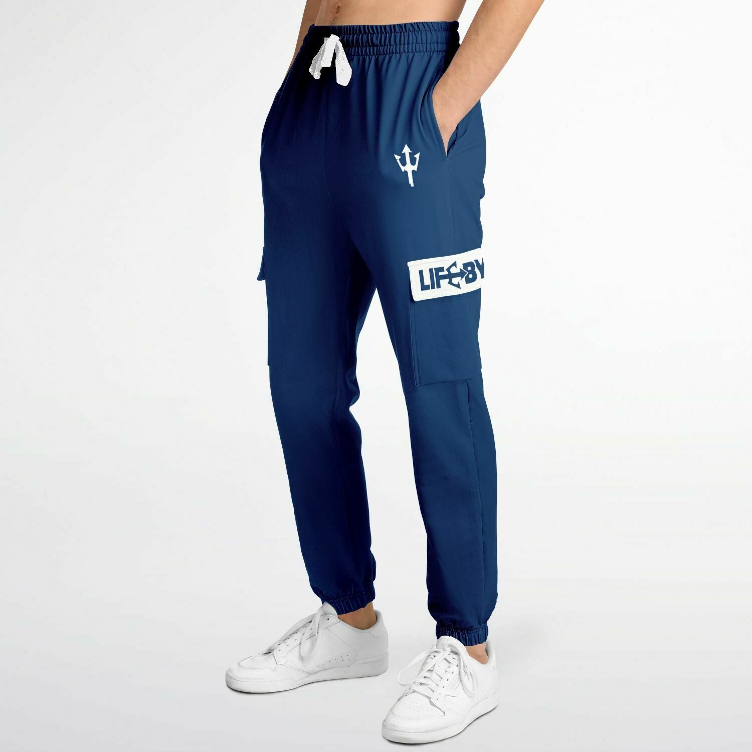 LifeBy Navy Blue Athletic Cargo Joggers - LifeBy Fitness