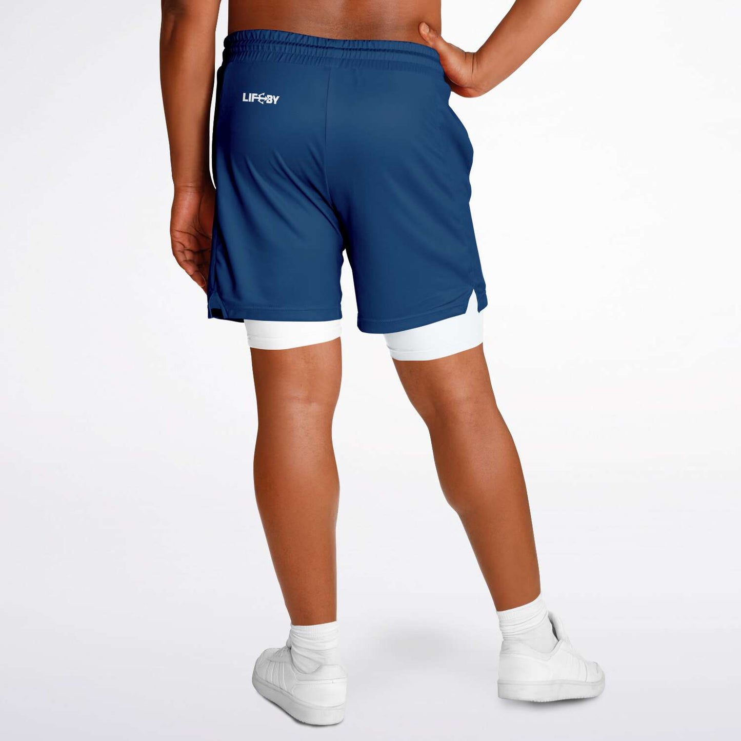 Men's LifeBy Navy Blue 2-in-1 Shorts - LifeBy Fitness