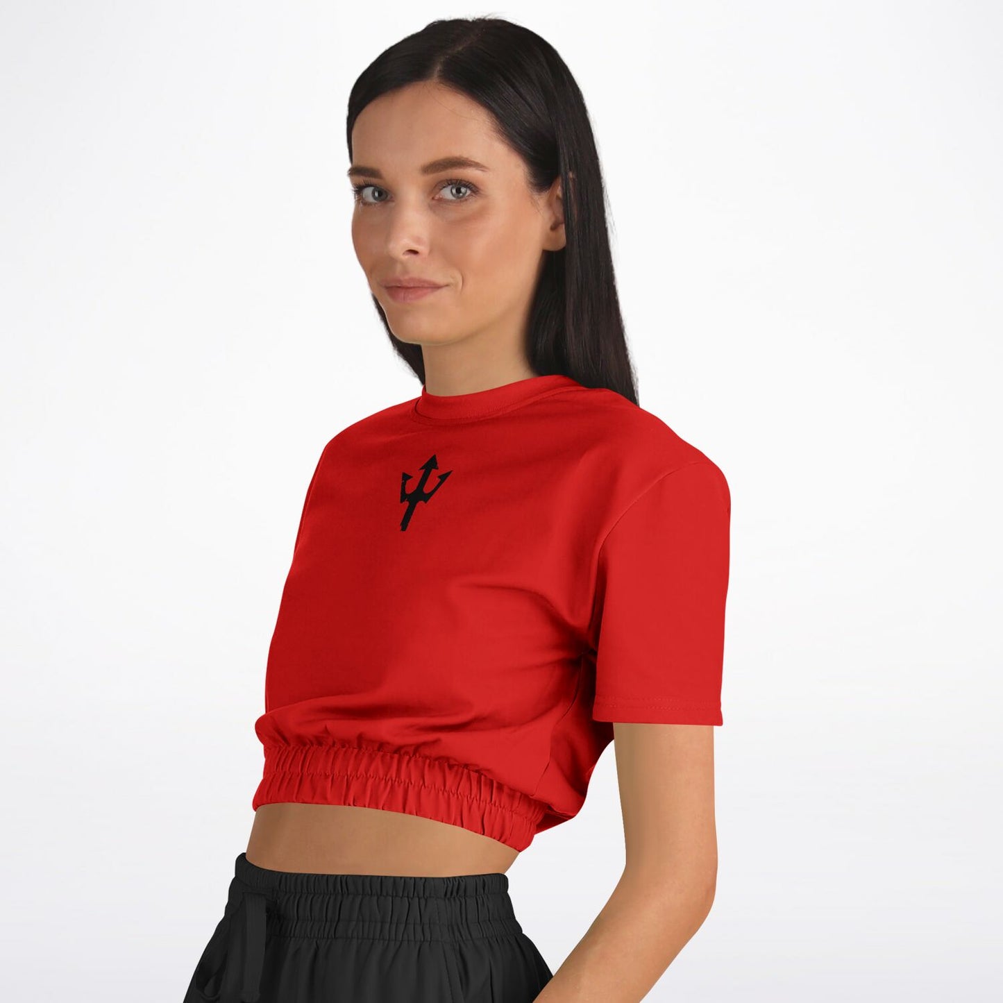 Women's LifeBy Red Athletic Cropped Sweatshirt - LifeBy Fitness