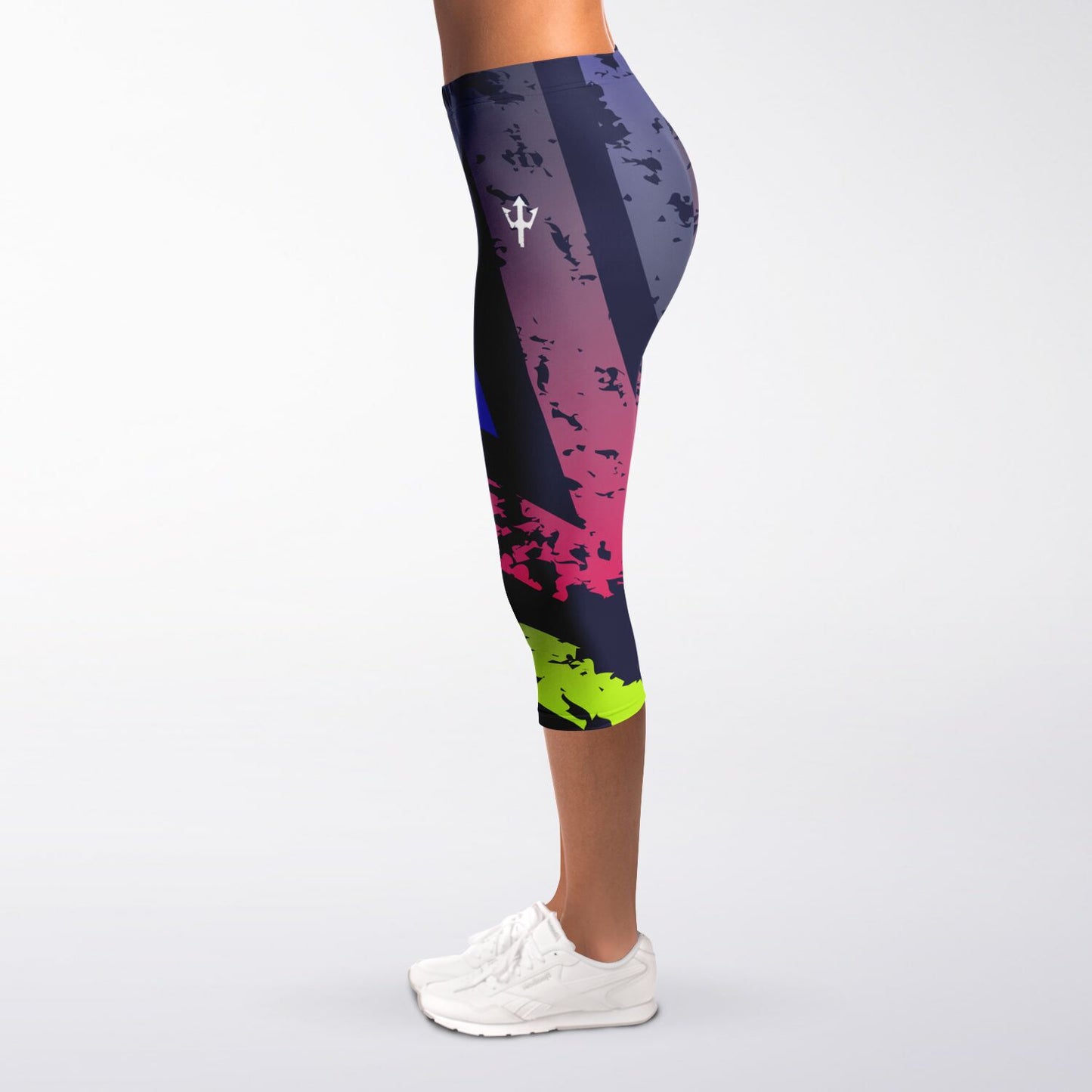 Women's LifeBy Tri-Colour Capri Leggings - LifeBy Fitness