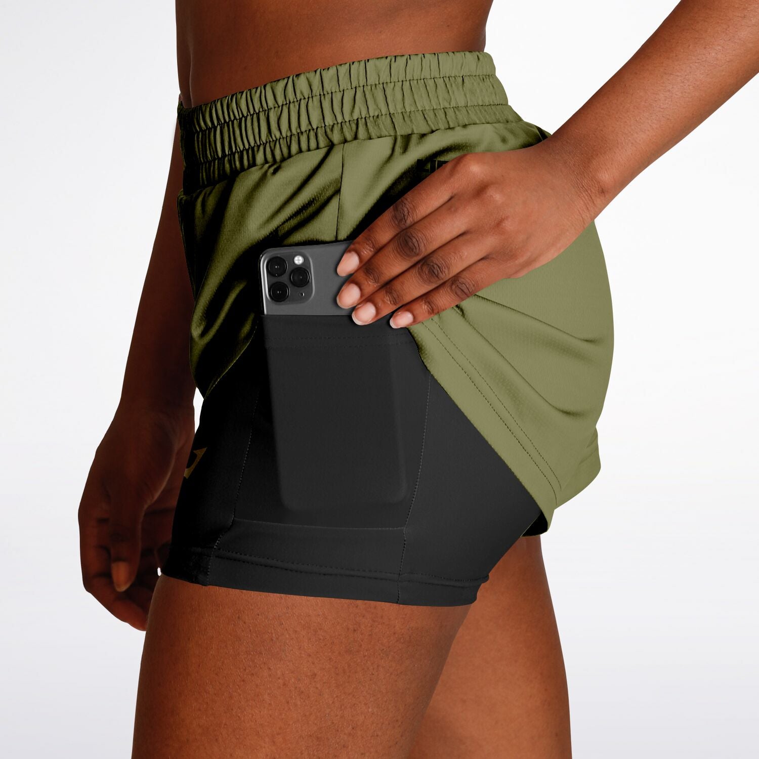 Women's LifeBy Khaki 2-in-1  Sports Shorts - LifeBy Fitness