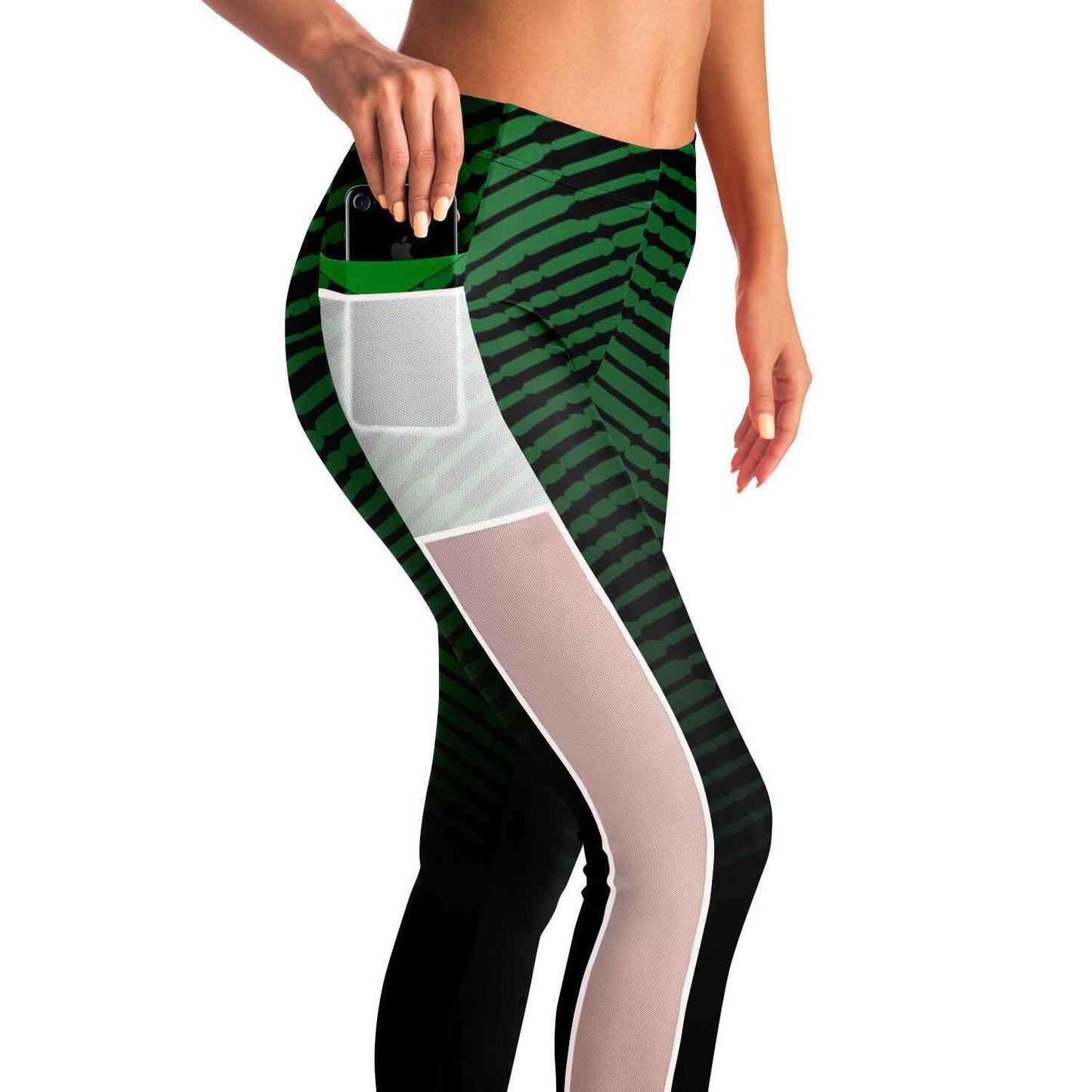 Women's LifeBy Faded Green Mesh Pocket Legging