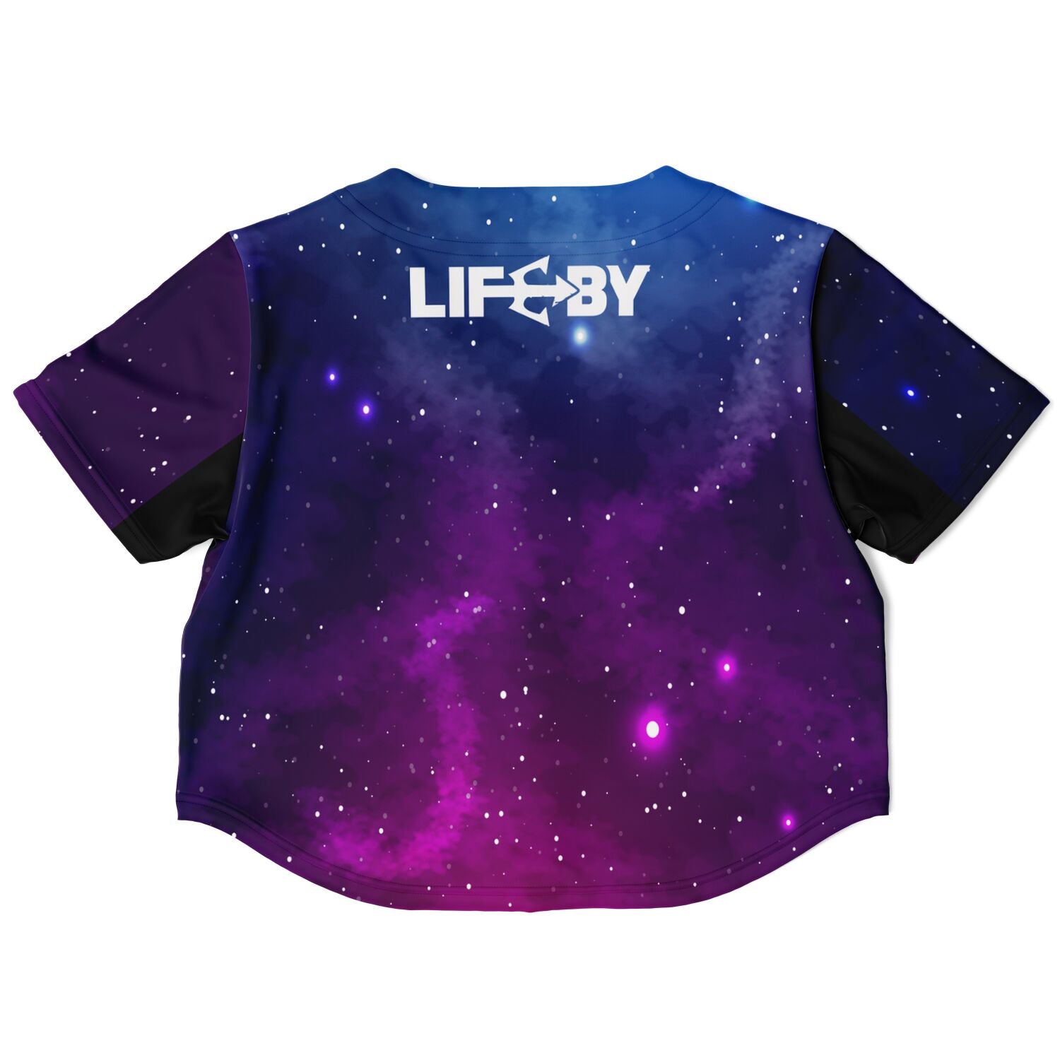 Women's LifeBy Night Sky Cropped Baseball Jersey - LifeBy Fitness