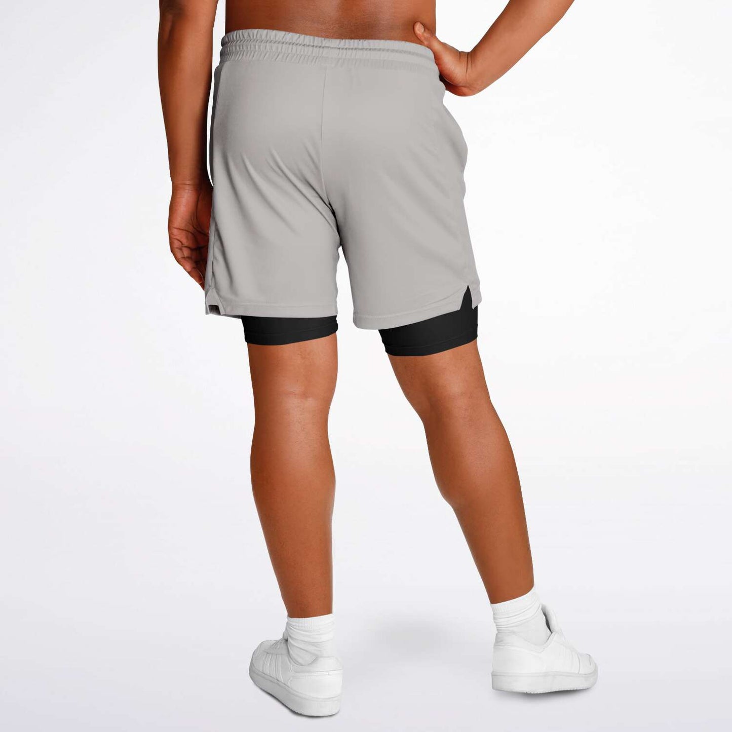 Men's LifeBy Light Grey 2-in-1 Shorts - LifeBy Fitness