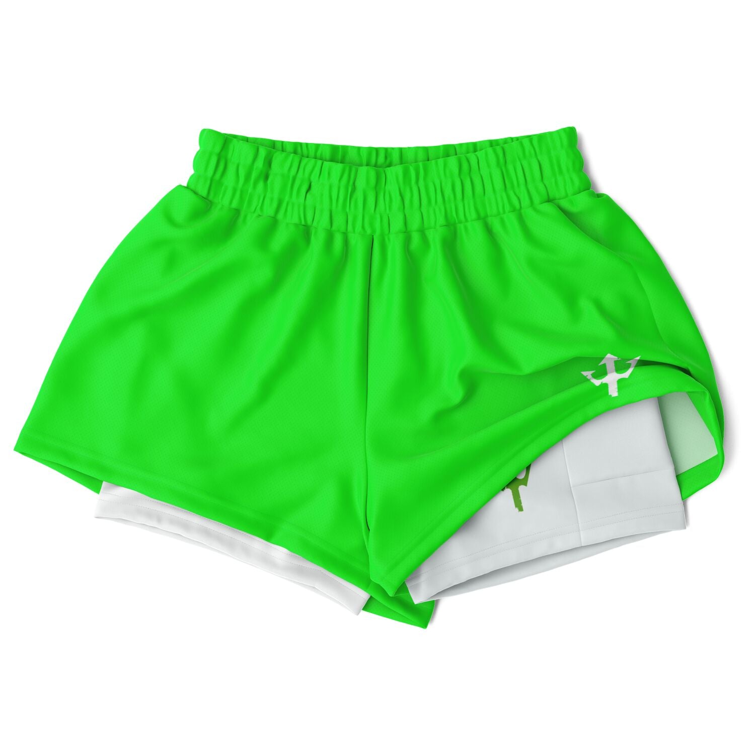 Women's LifeBy Viper Green 2-in-1  Sports Shorts - LifeBy Fitness