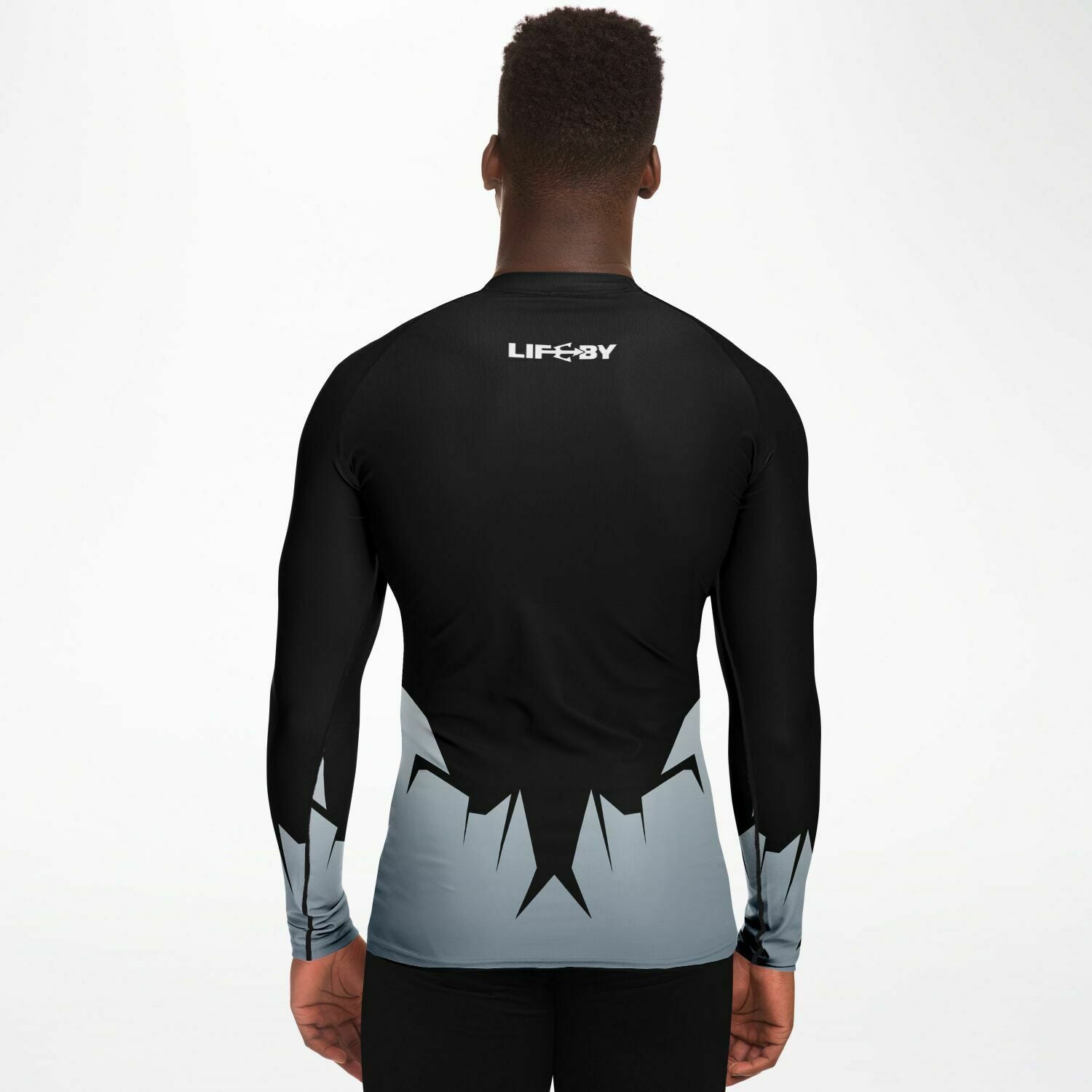 Men's LifeBy Broken Black Rashguard - LifeBy Fitness