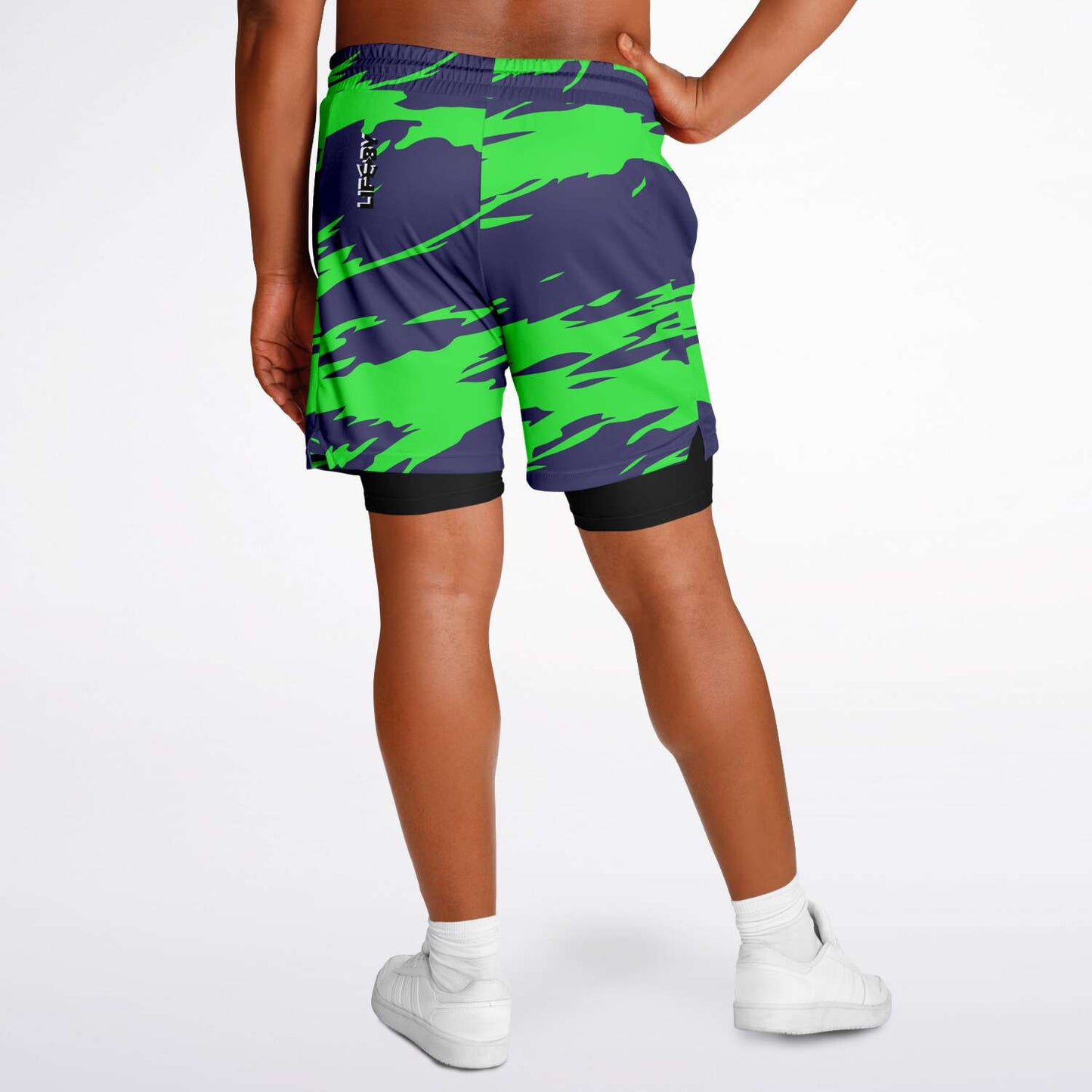 Men's LifeBy Blue-Green 2-in-1 Shorts - LifeBy Fitness