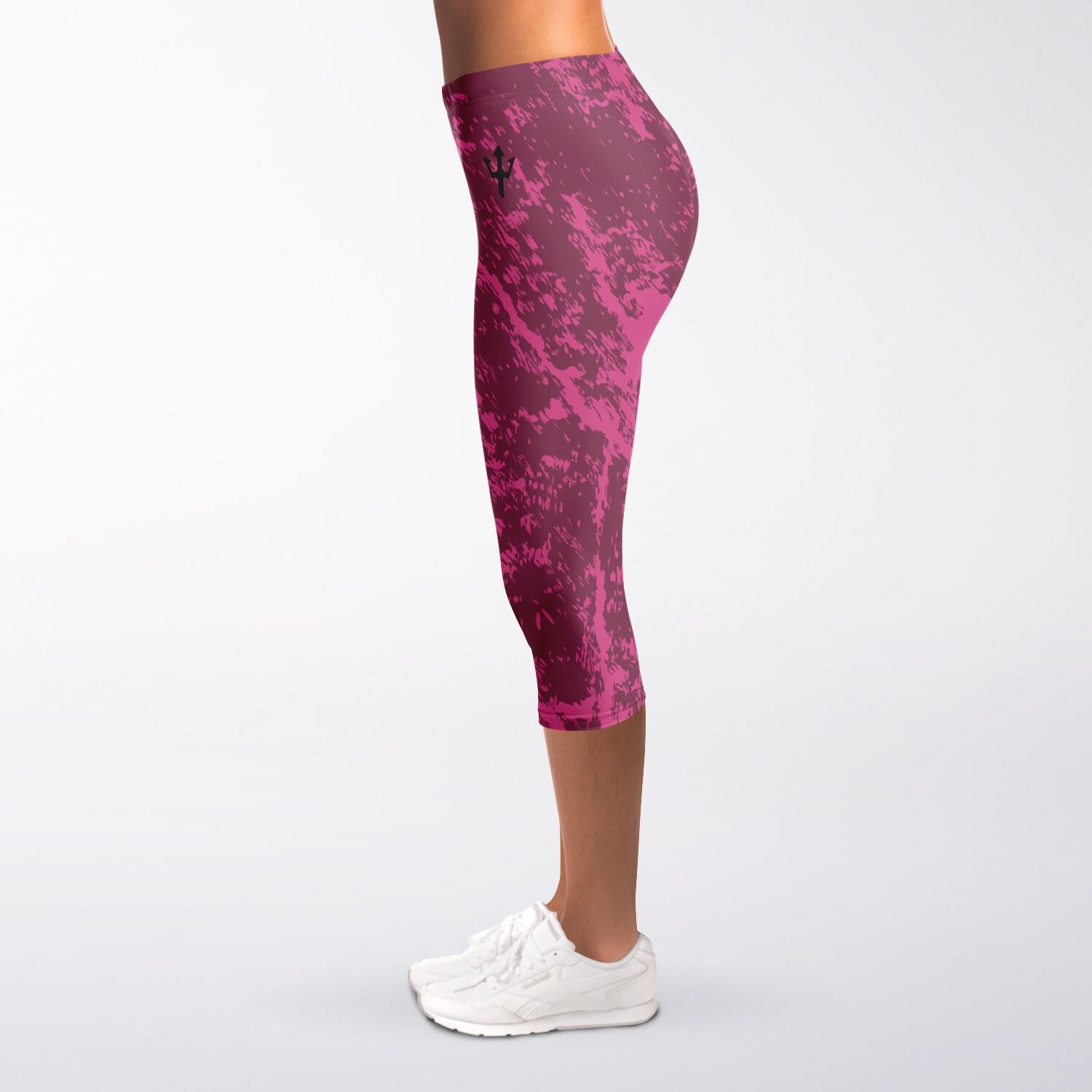 Women's LifeBy Pink Swirl Capri Leggings - LifeBy Fitness