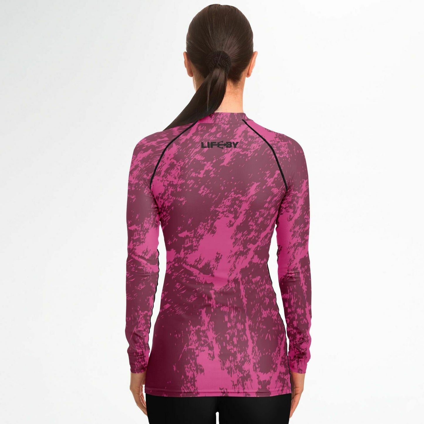 Women's LifeBy Pink Swirl Rashguard - LifeBy Fitness