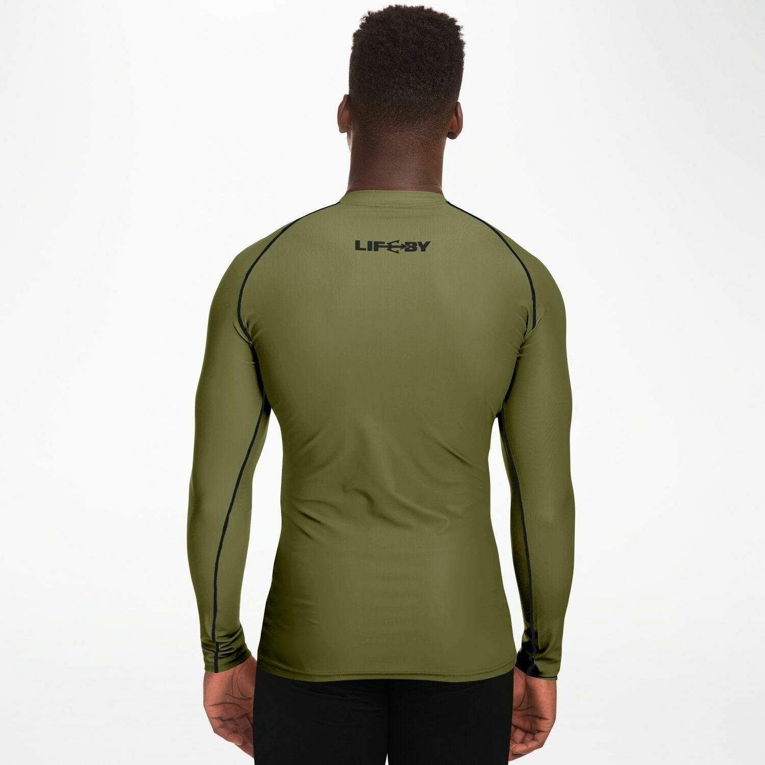 Men's LifeBy Khaki Rashguard - LifeBy Fitness