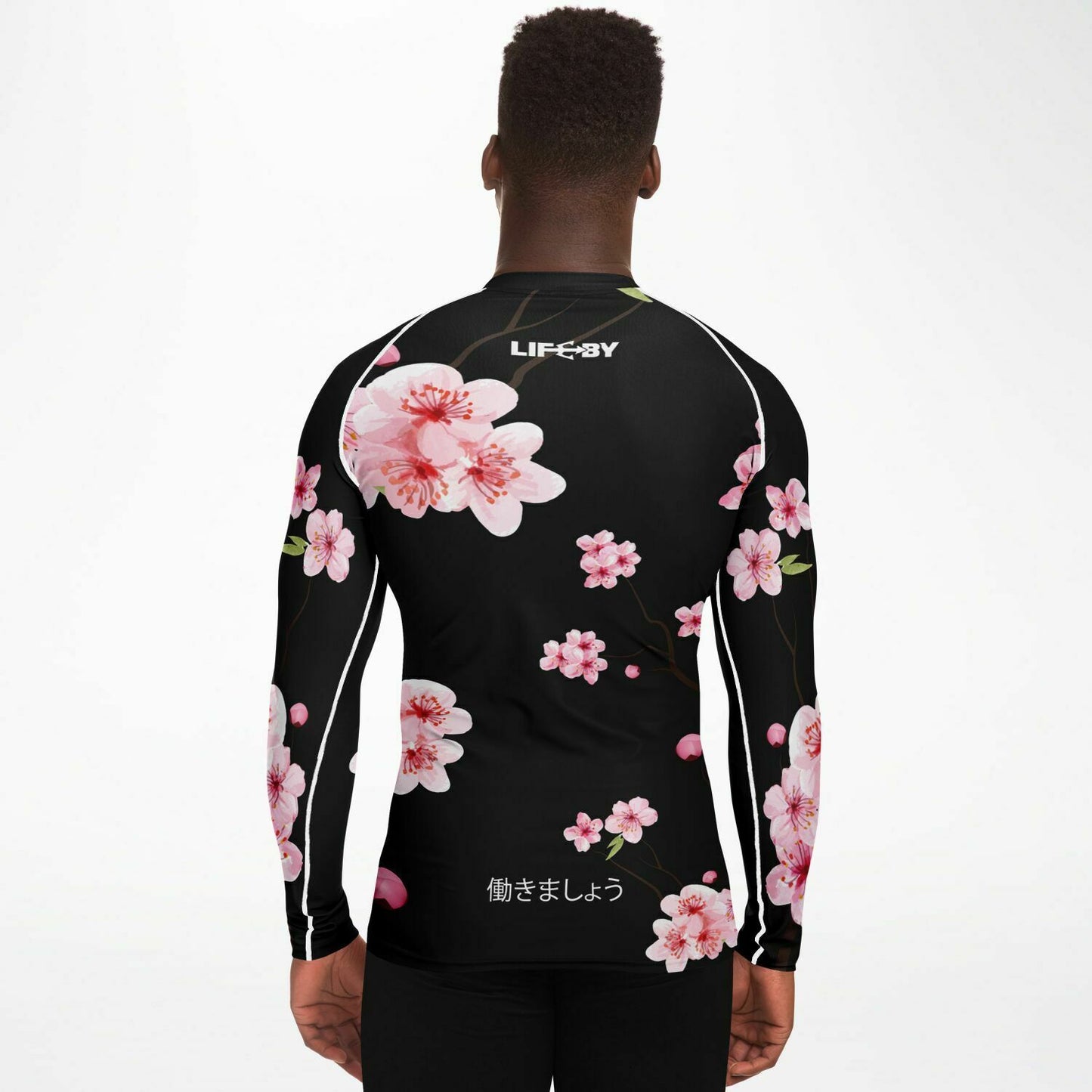 Men's LifeBy Black Cherry Blossom Rashguard - LifeBy Fitness