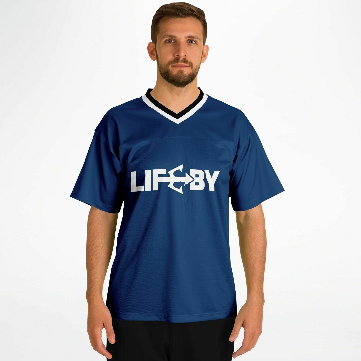 LifeBy Navy Blue Design Sports Jersey - LifeBy Fitness