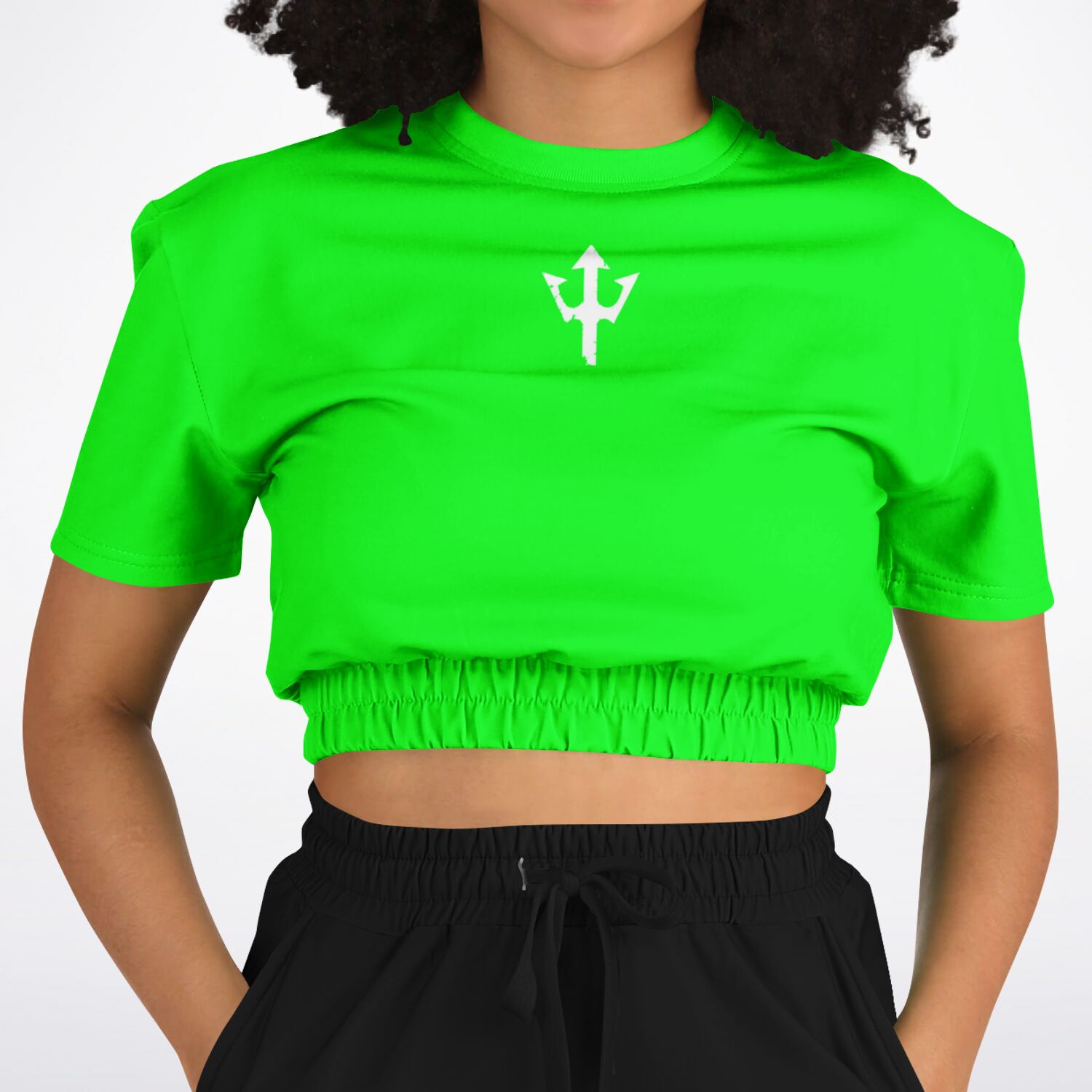 Women's LifeBy Viper Green Athletic Cropped Sweatshirt - LifeBy Fitness