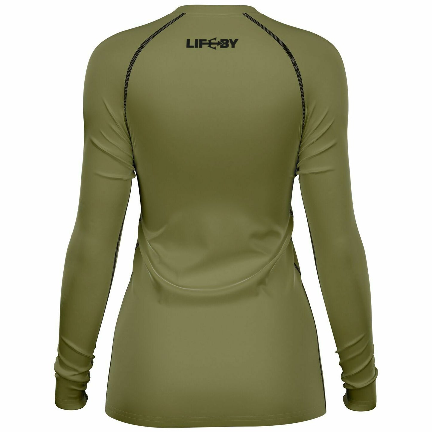 Women's LifeBy Khaki Rashguard - LifeBy Fitness