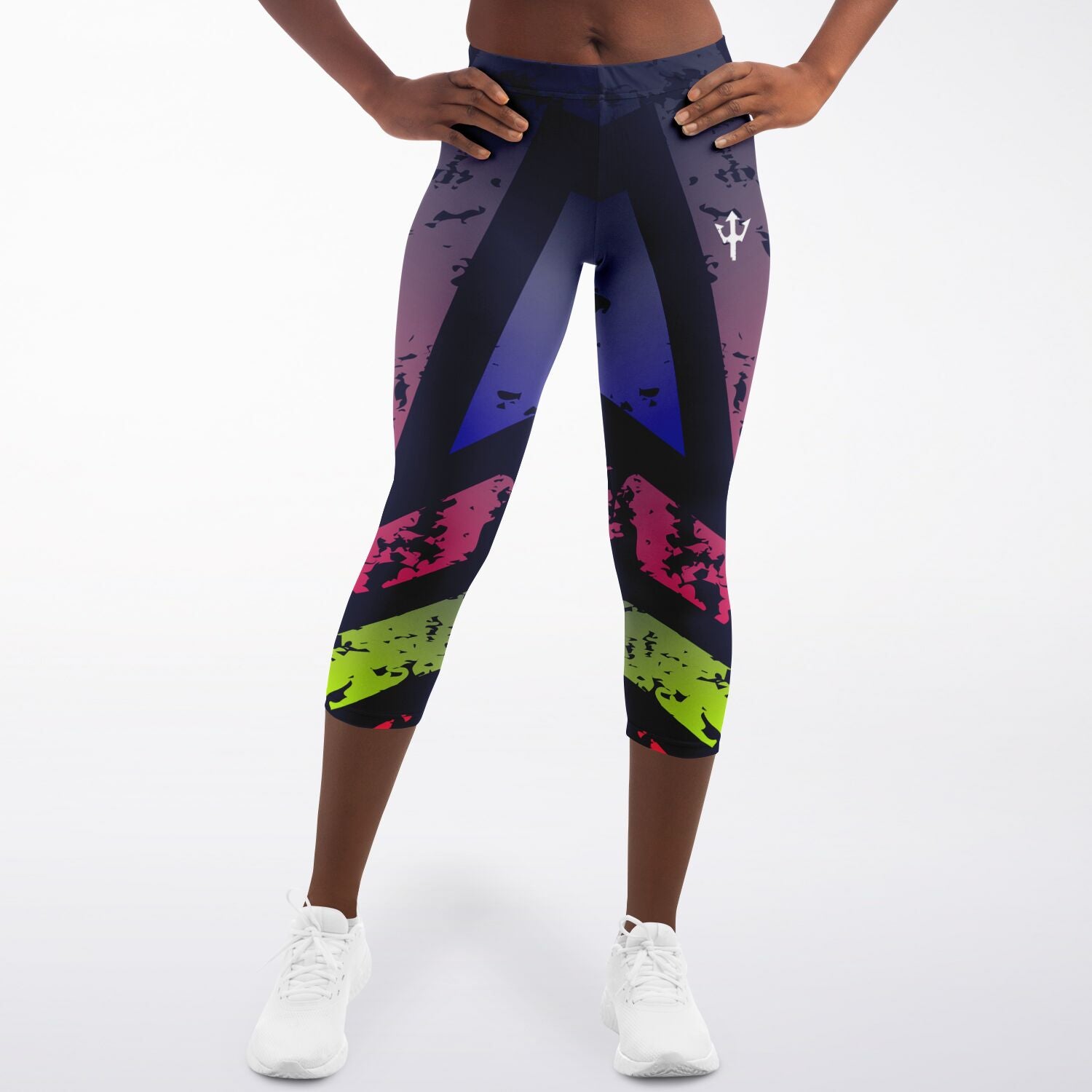 Women's LifeBy Tri-Colour Capri Leggings - LifeBy Fitness