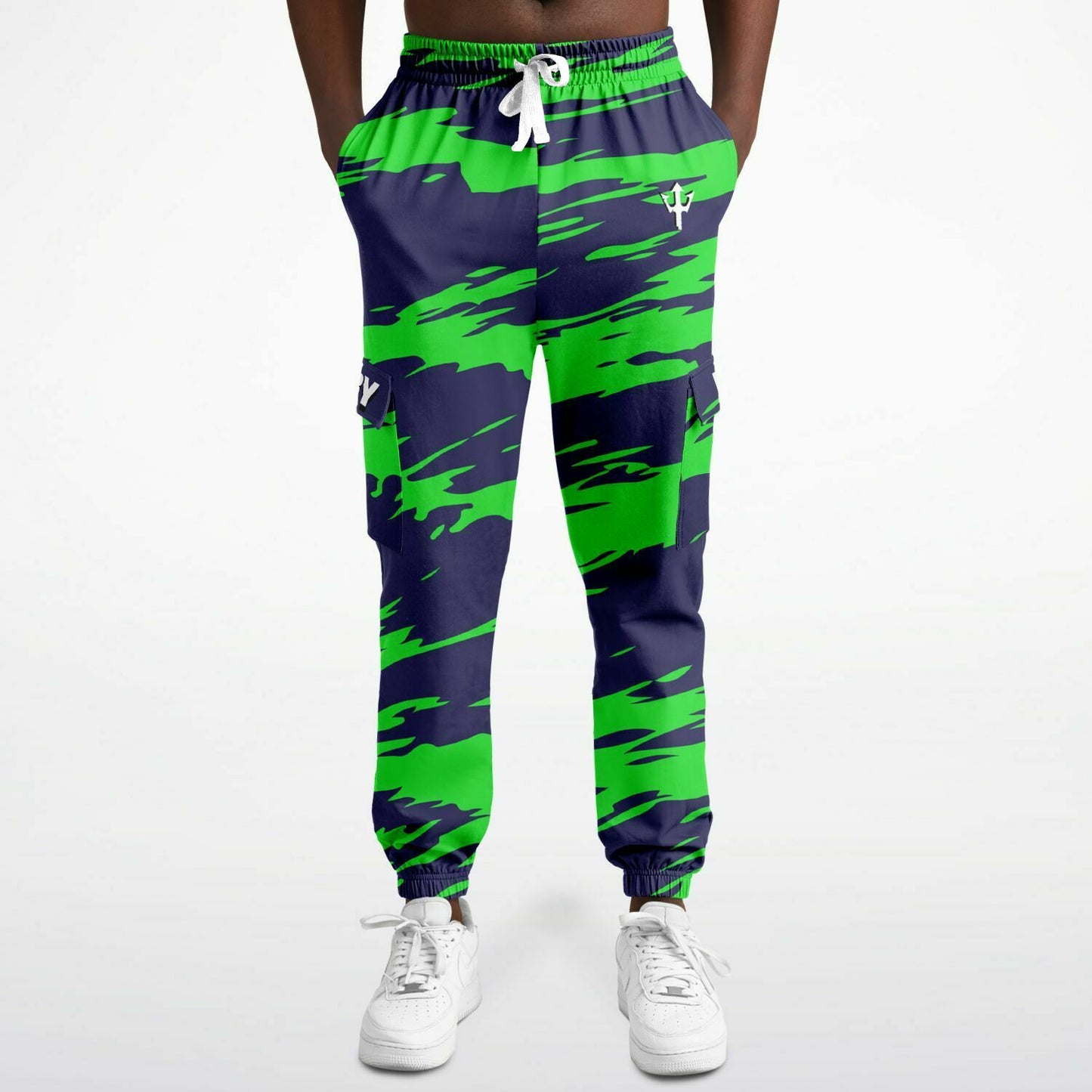 LifeBy Blue-Green Athletic Cargo Joggers - LifeBy Fitness