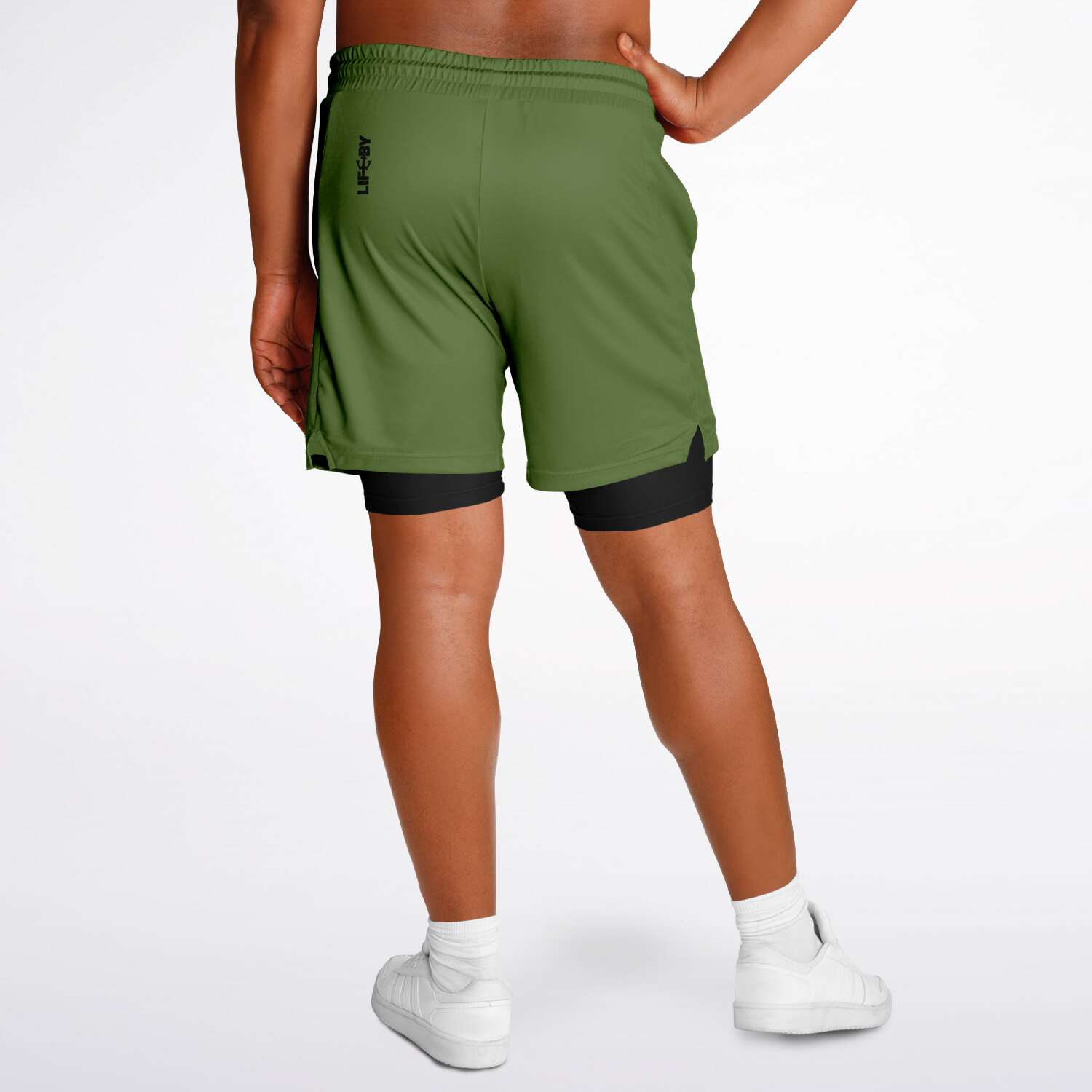 Men's LifeBy Military Green 2-in-1 Shorts - LifeBy Fitness