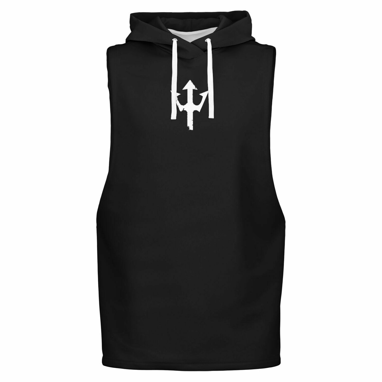 Black Sleeveless Hoodie