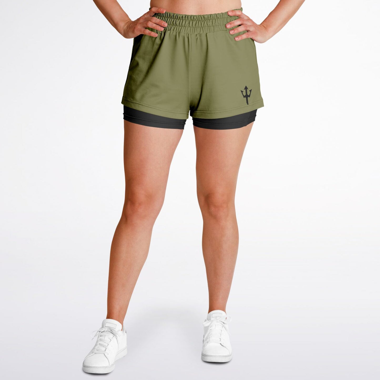 Women's LifeBy Khaki 2-in-1  Sports Shorts - LifeBy Fitness