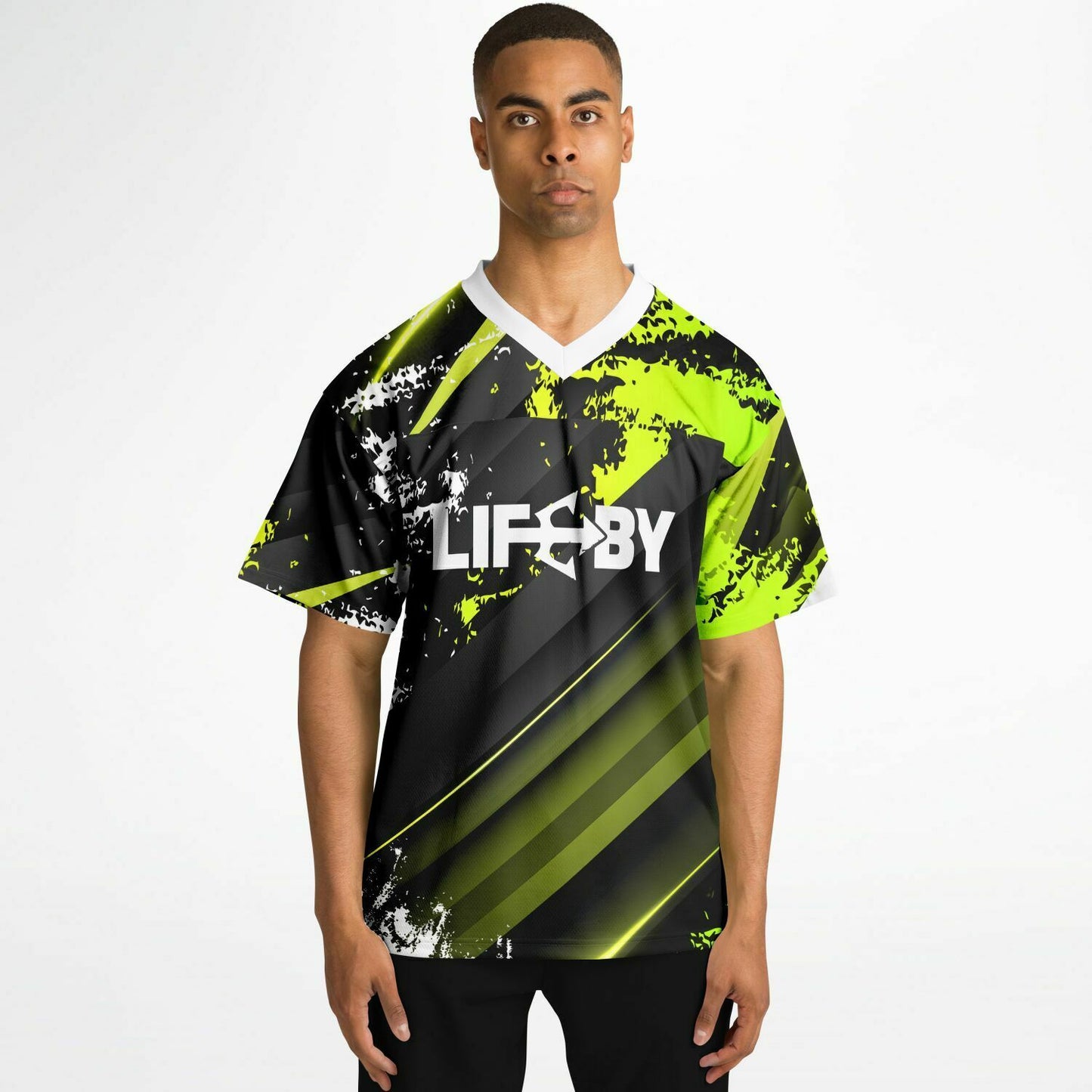 LifeBy Green Abstract Sports Jersey - LifeBy Fitness