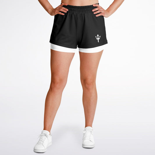 Women's LifeBy Black 2-in-1  Sports Shorts - LifeBy Fitness