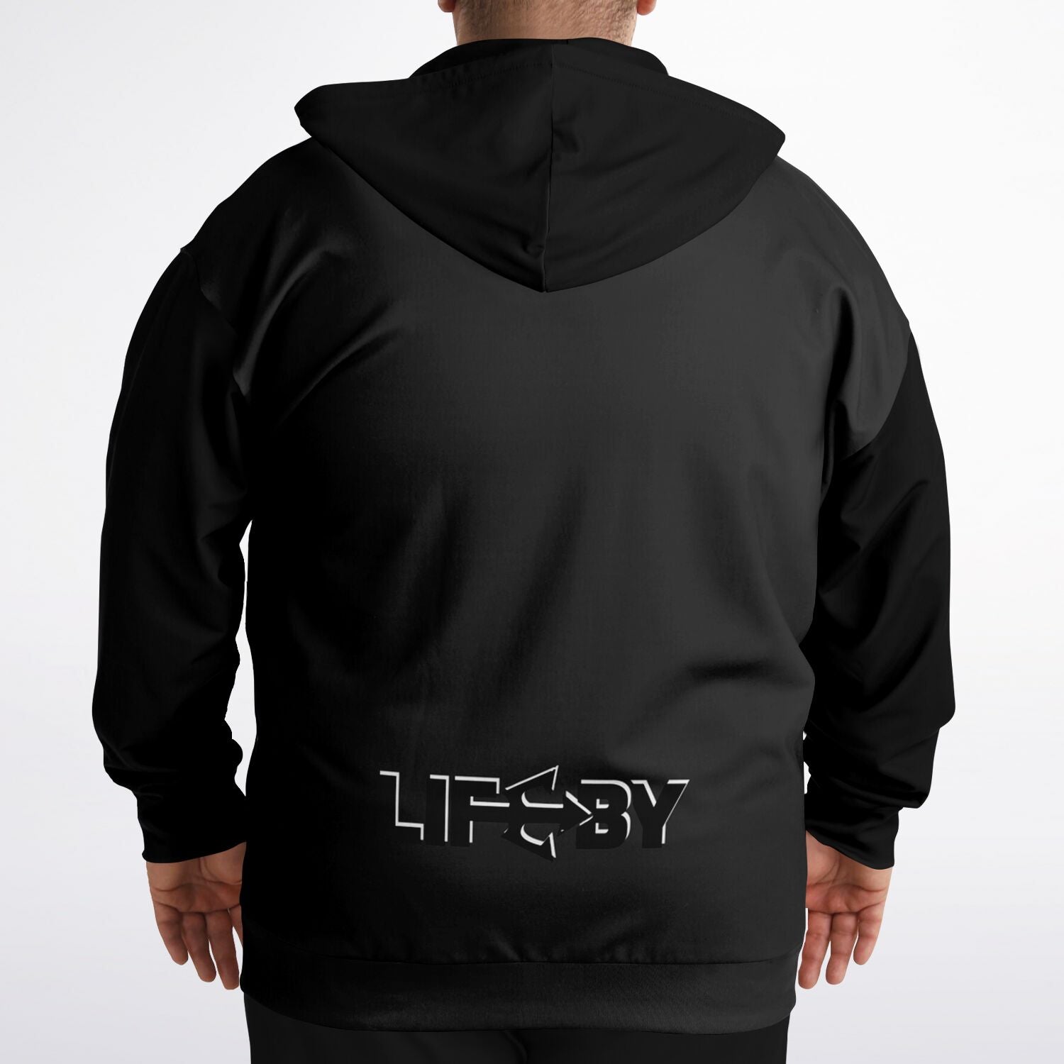 LifeBy Black Athletic Plus-size Ziphoodie - LifeBy Fitness