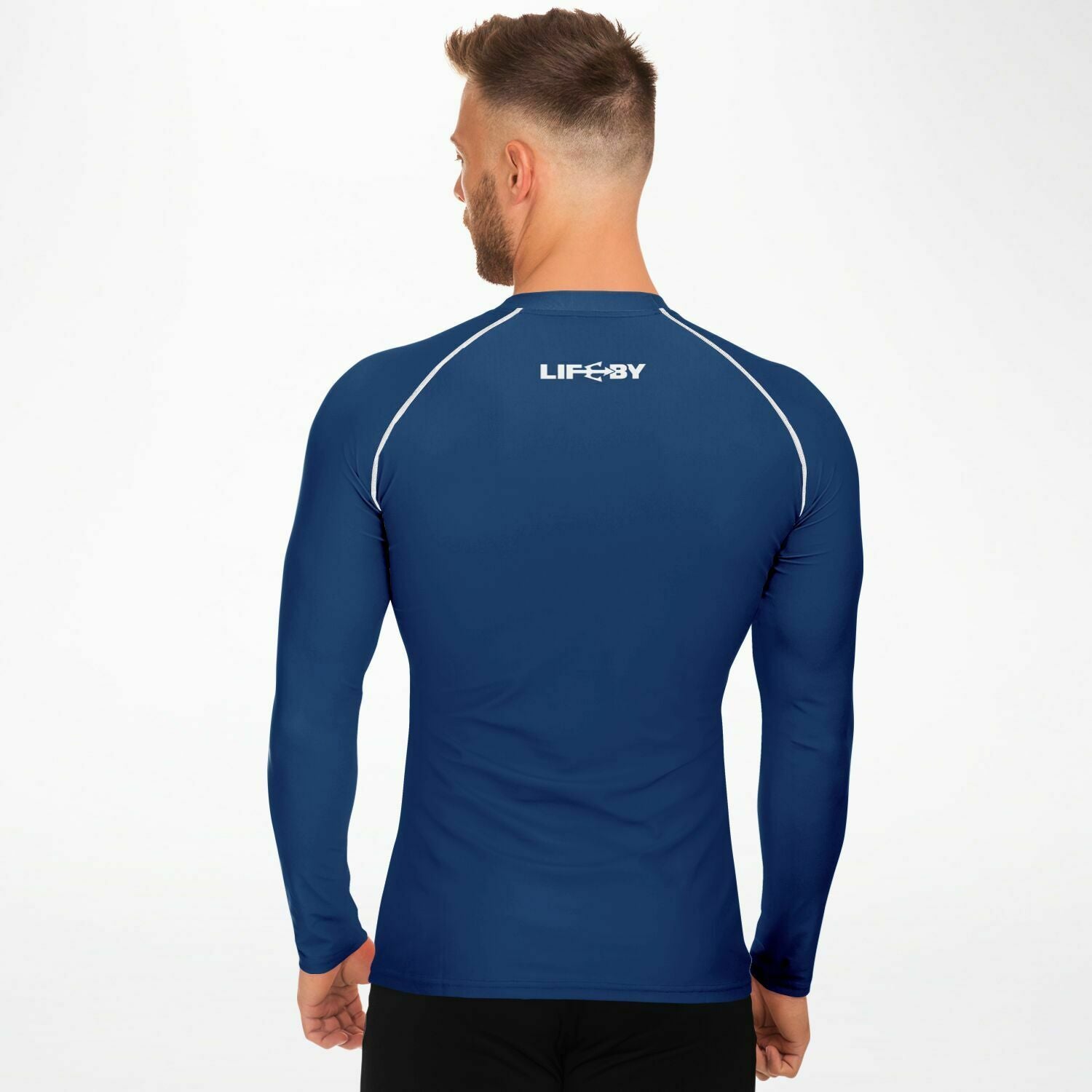 Men's LifeBy Navy Blue Rashguard - LifeBy Fitness