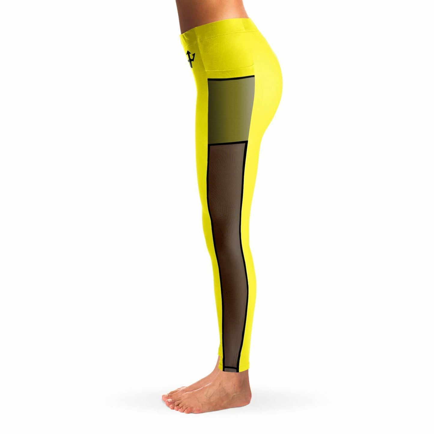 Women's LifeBy Yellow Mesh Pocket Legging