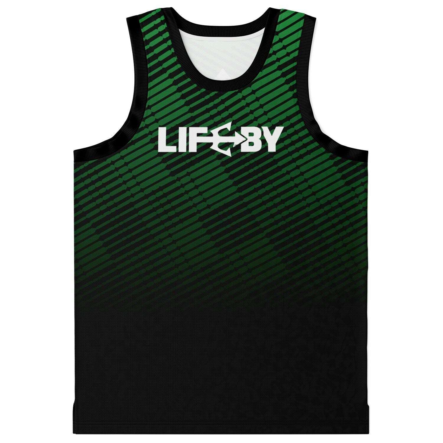 LifeBy Green Faded Basketball Jersey - LifeBy Fitness