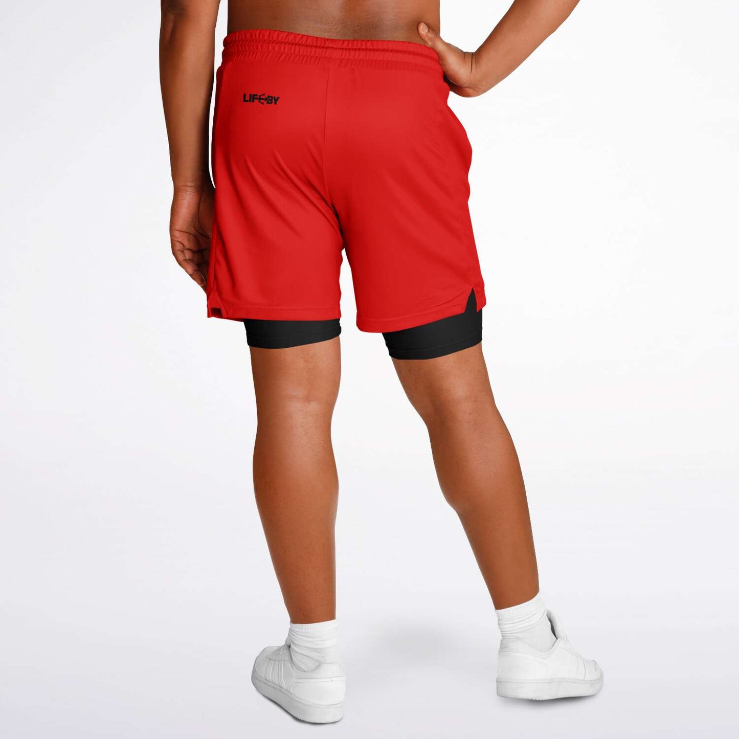 Men's LifeBy Red 2-in-1 Shorts - LifeBy Fitness