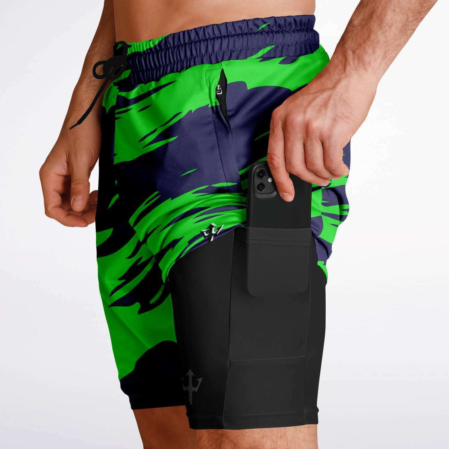 Men's LifeBy Blue-Green 2-in-1 Shorts - LifeBy Fitness