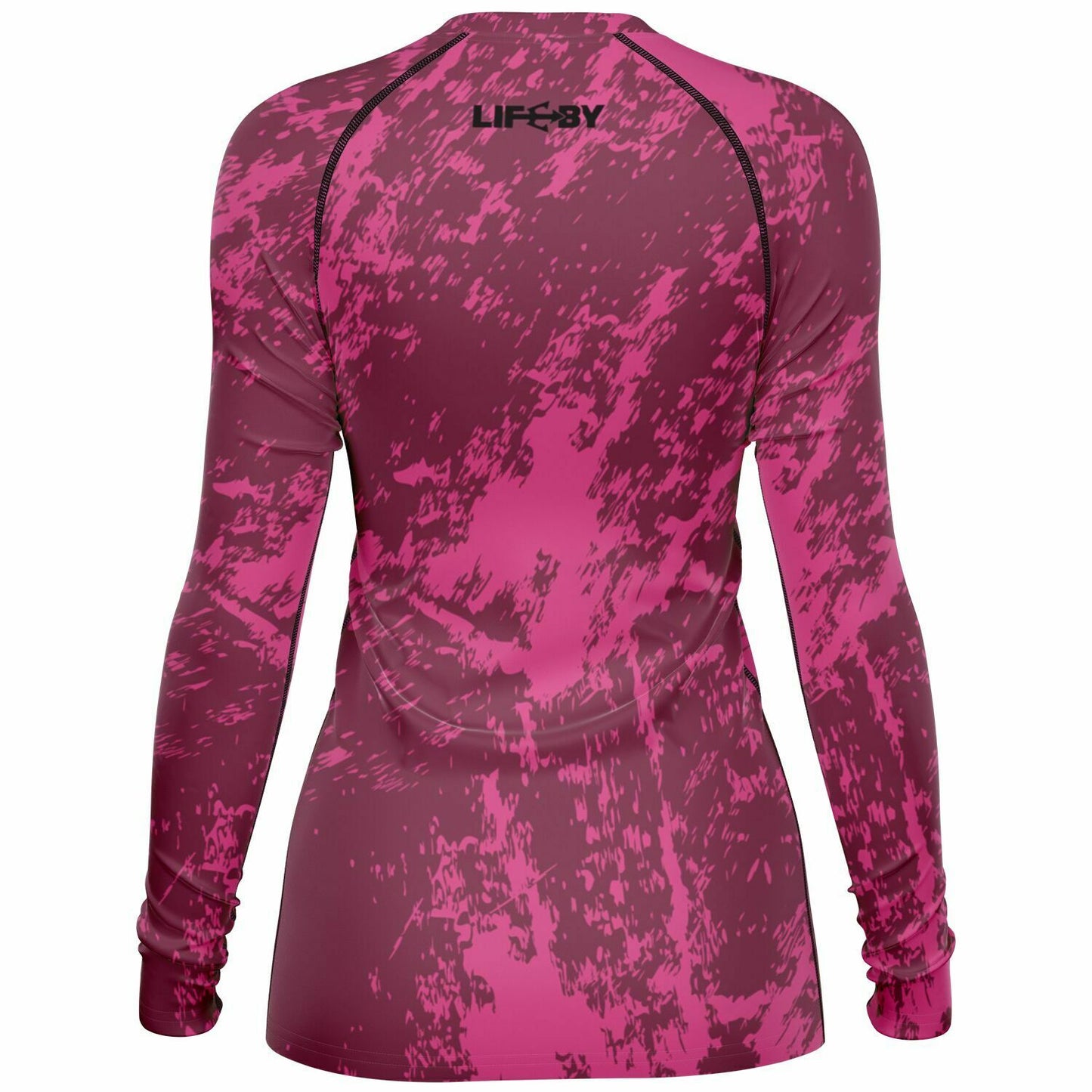 Women's LifeBy Pink Swirl Rashguard - LifeBy Fitness