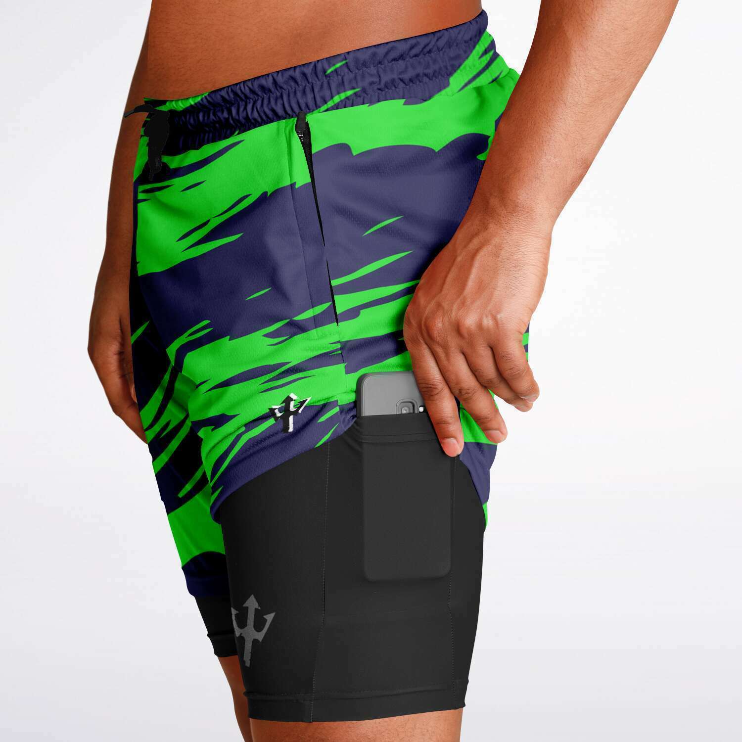 Men's LifeBy Blue-Green 2-in-1 Shorts - LifeBy Fitness