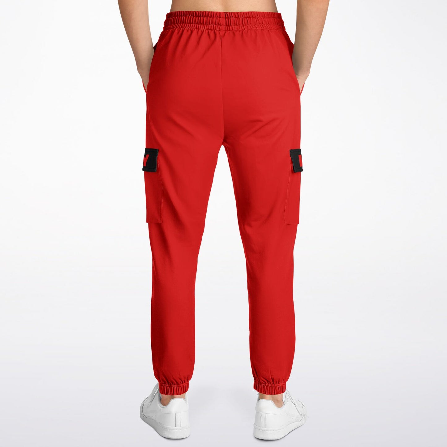 LifeBy Red Athletic Cargo Joggers - LifeBy Fitness