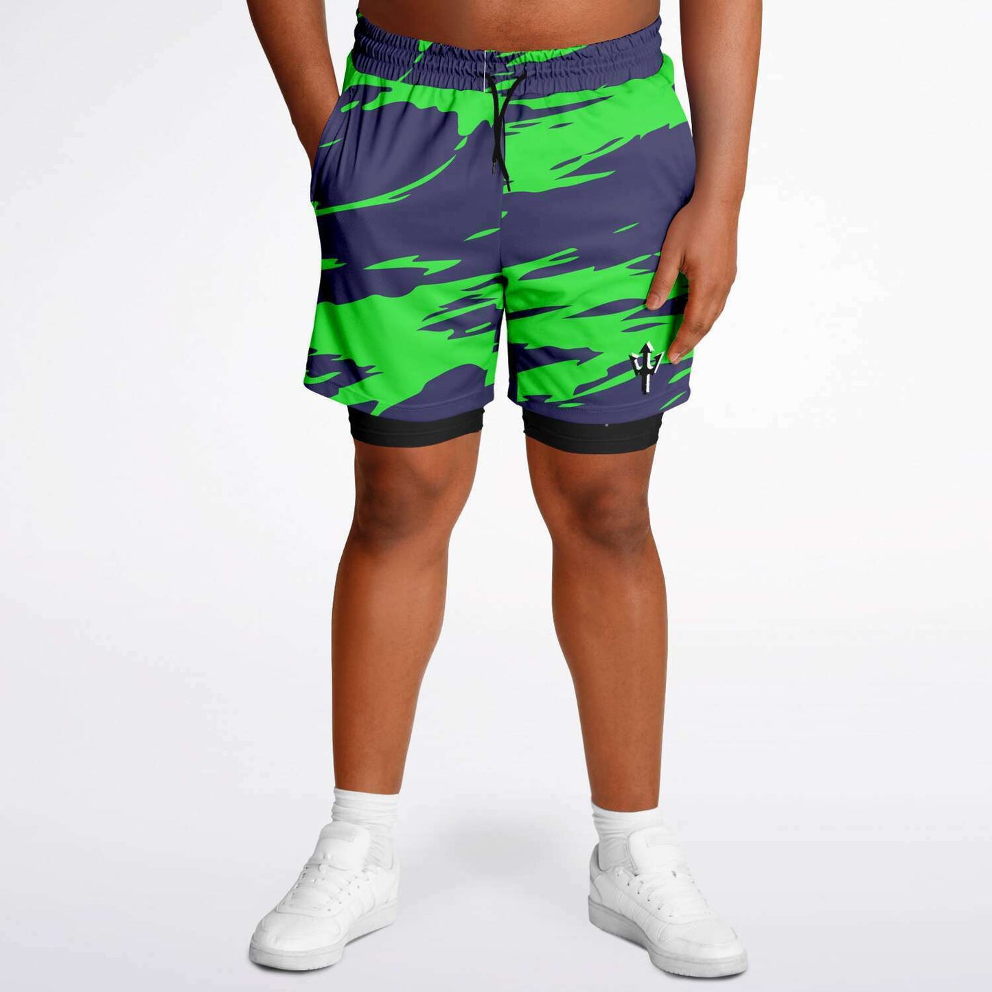 Men's LifeBy Blue-Green 2-in-1 Shorts - LifeBy Fitness