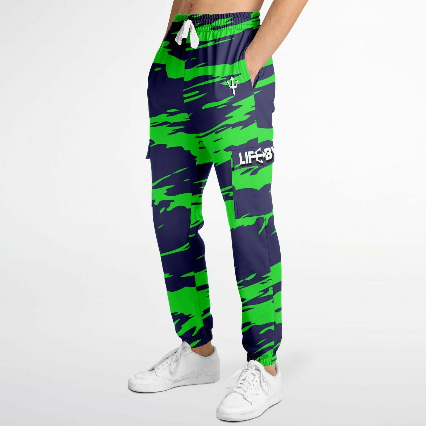 LifeBy Blue-Green Athletic Cargo Joggers - LifeBy Fitness