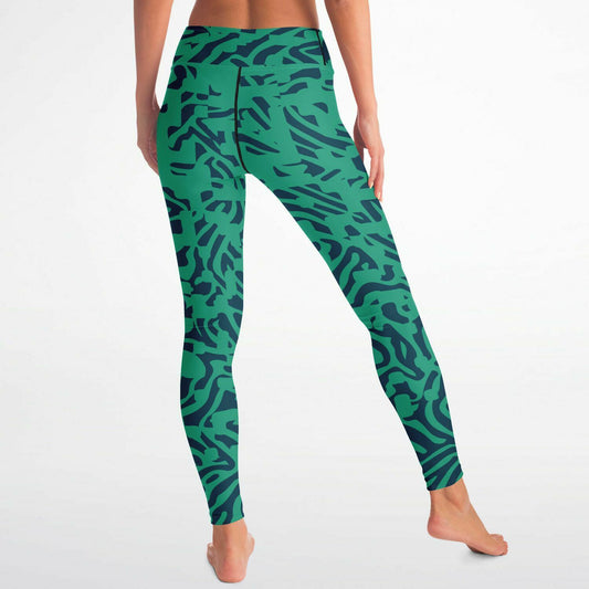 Women's LifeBy Blue-Green Yoga Leggings - LifeBy Fitness