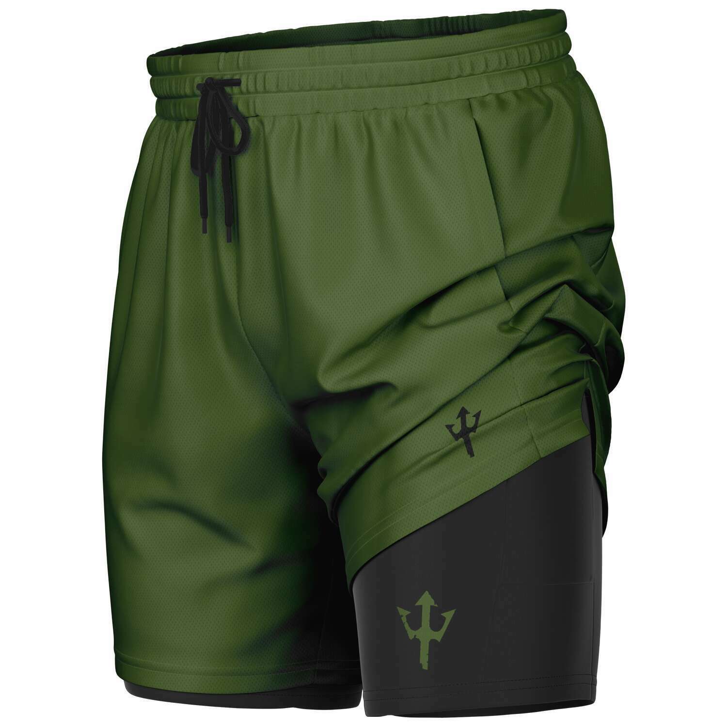 Men's LifeBy Military Green 2-in-1 Shorts - LifeBy Fitness