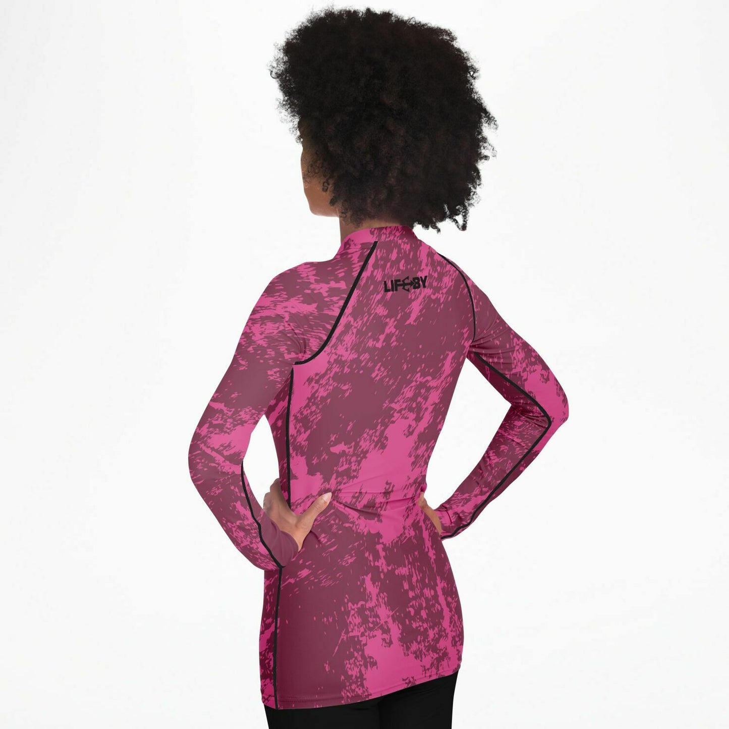 Women's LifeBy Pink Swirl Rashguard - LifeBy Fitness