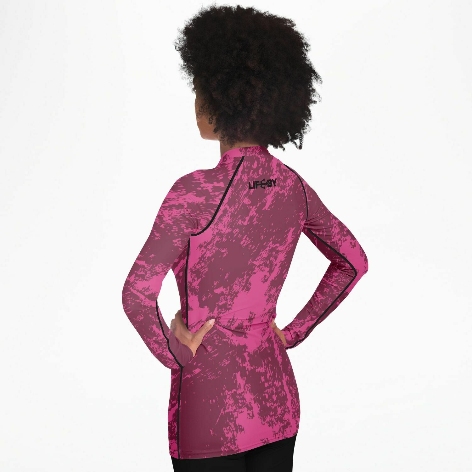 Women's LifeBy Pink Swirl Rashguard - LifeBy Fitness