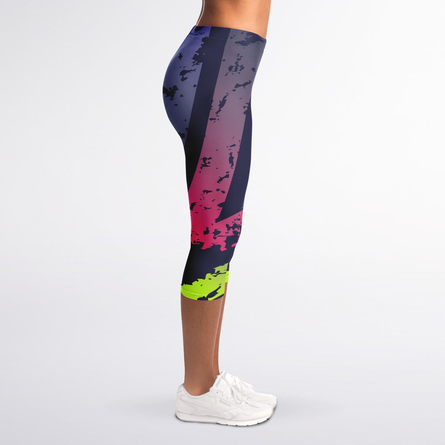 Women's LifeBy Tri-Colour Capri Leggings - LifeBy Fitness