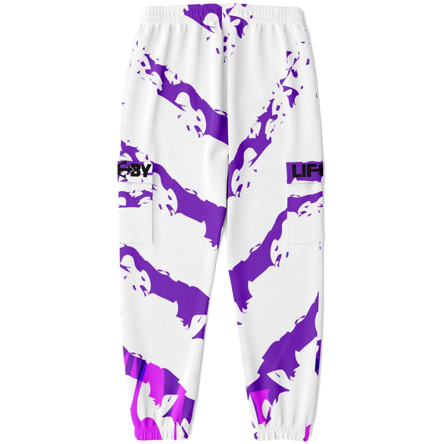 LifeBy Purple Splash Athletic Cargo Joggers - LifeBy Fitness