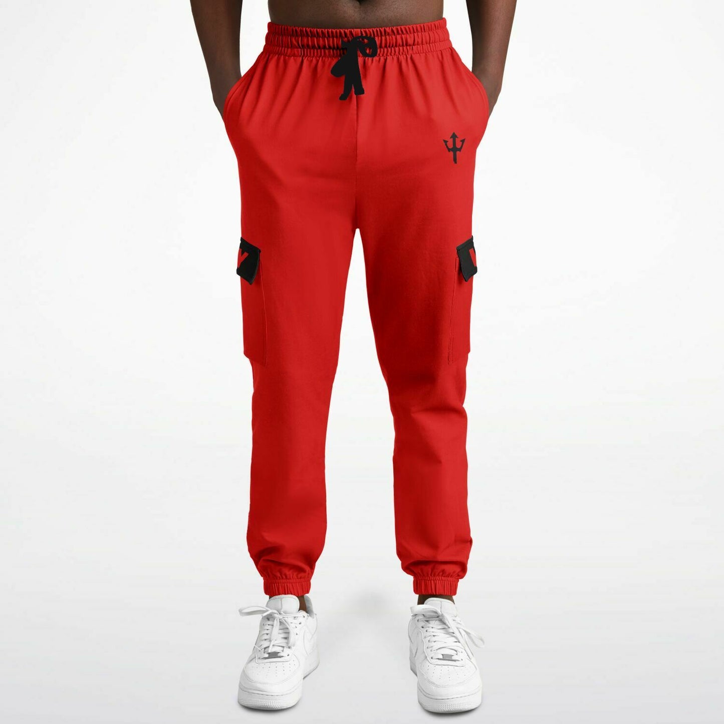 LifeBy Red Athletic Cargo Joggers - LifeBy Fitness