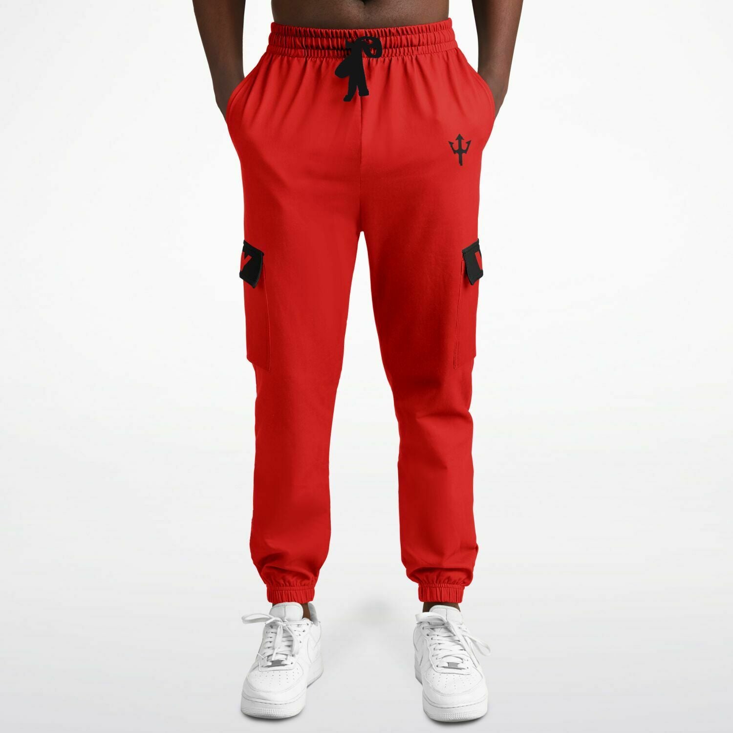 LifeBy Red Athletic Cargo Joggers - LifeBy Fitness