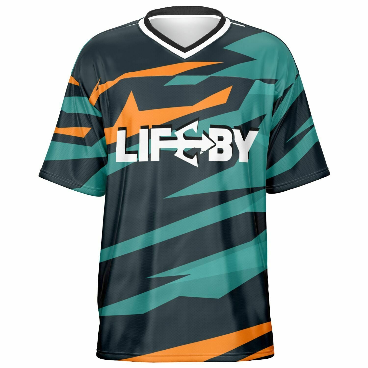 LifeBy Orange-Blue Sports Jersey - LifeBy Fitness