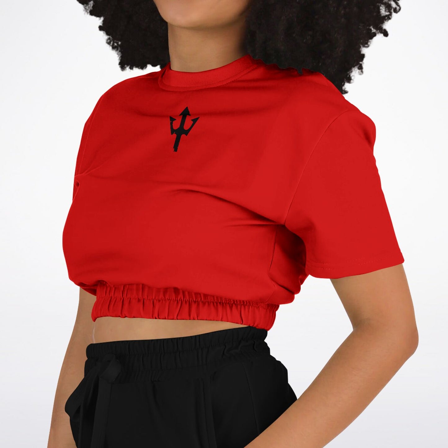 Women's LifeBy Red Athletic Cropped Sweatshirt - LifeBy Fitness