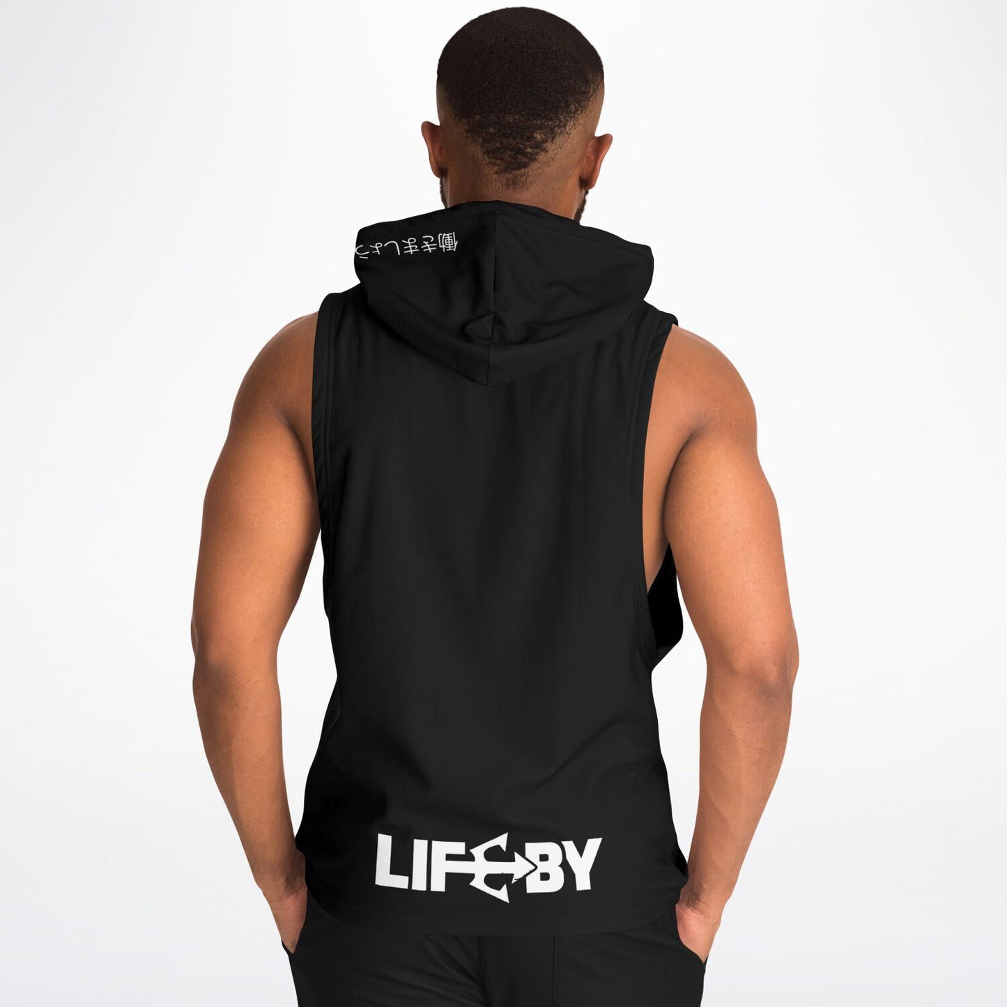 Black Sleeveless Hoodie