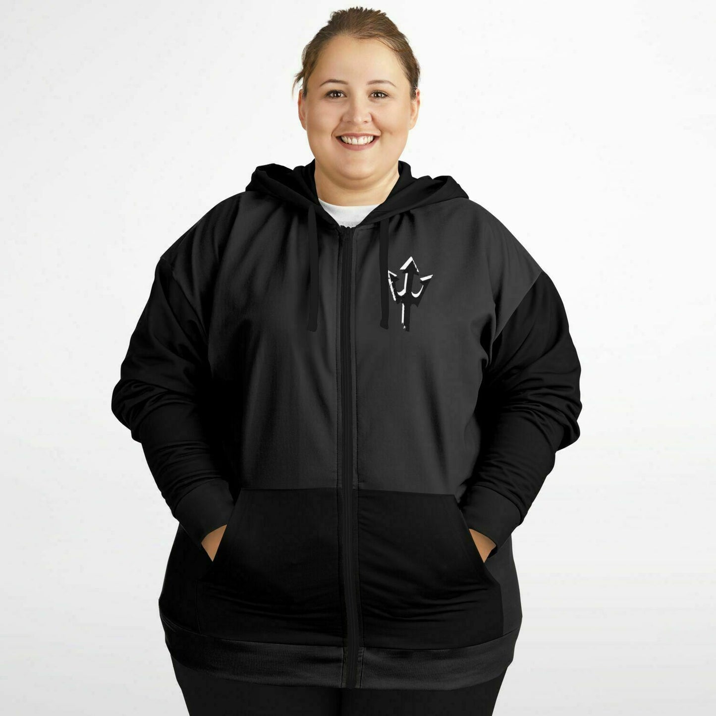 LifeBy Black Athletic Plus-size Ziphoodie - LifeBy Fitness