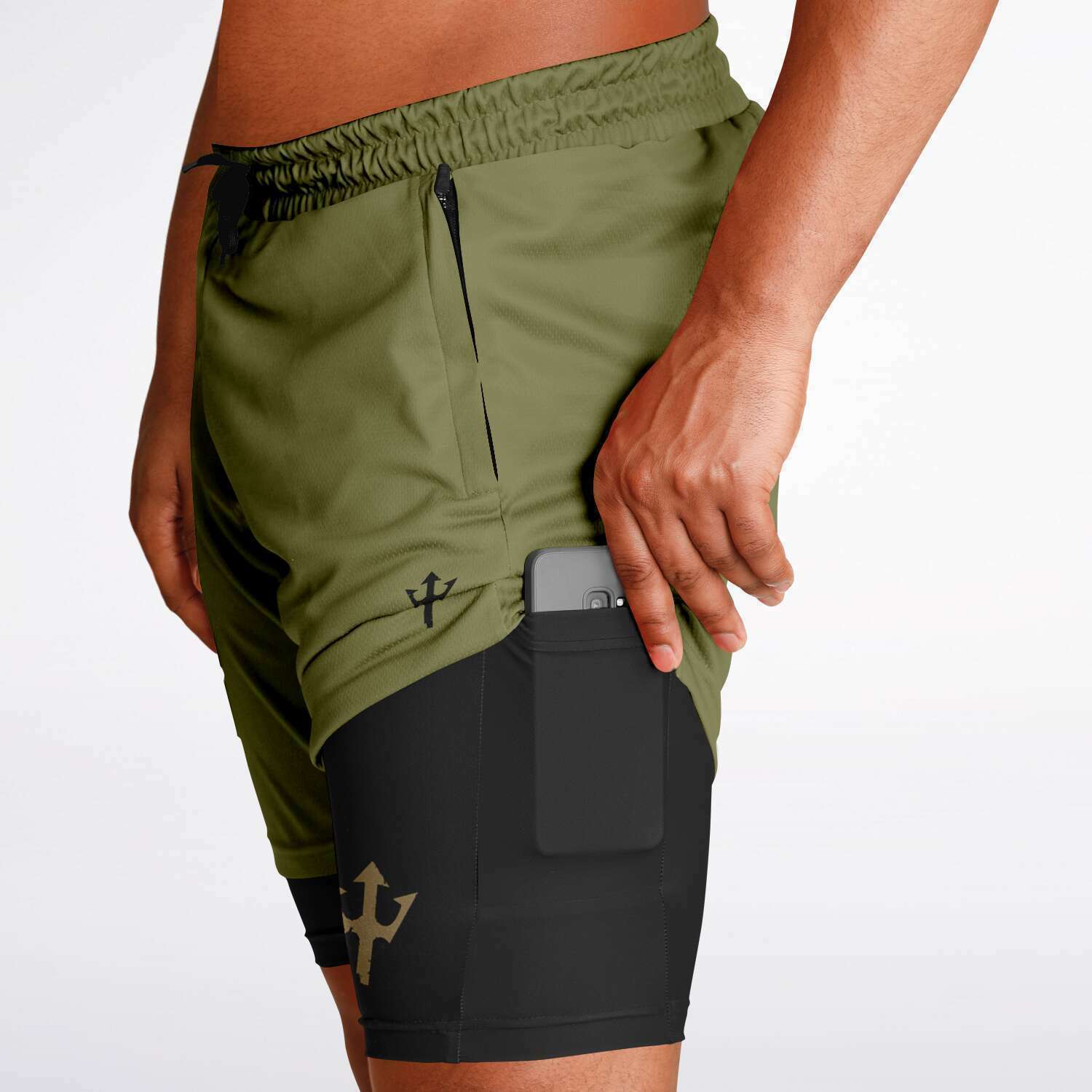 Men's LifeBy Khaki 2-in-1 Shorts - LifeBy Fitness