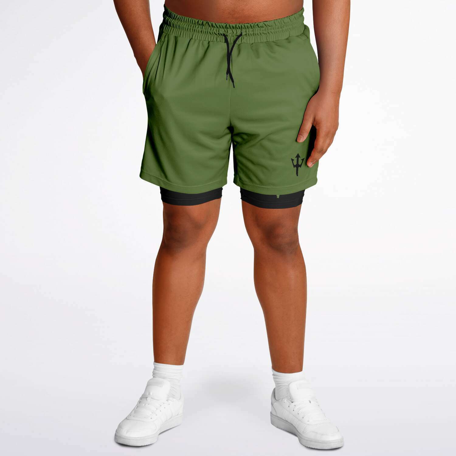 Men's LifeBy Military Green 2-in-1 Shorts - LifeBy Fitness